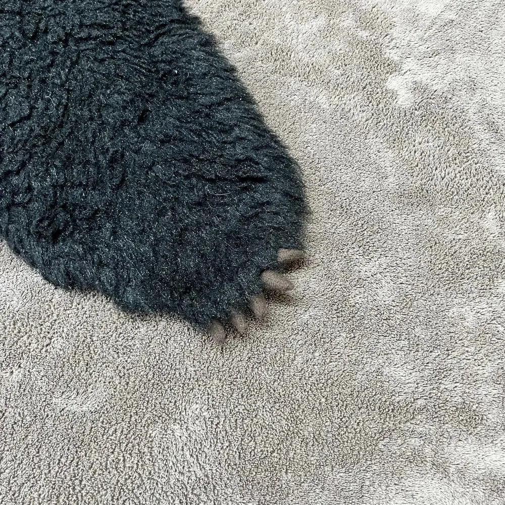 Carstens Small Plush Black Bear Animal Rug 36x29 Cabin Lakehouse Kids Room Decor
